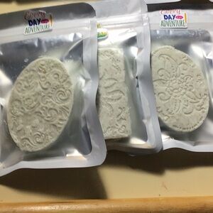 White Embossed Soap Bars
